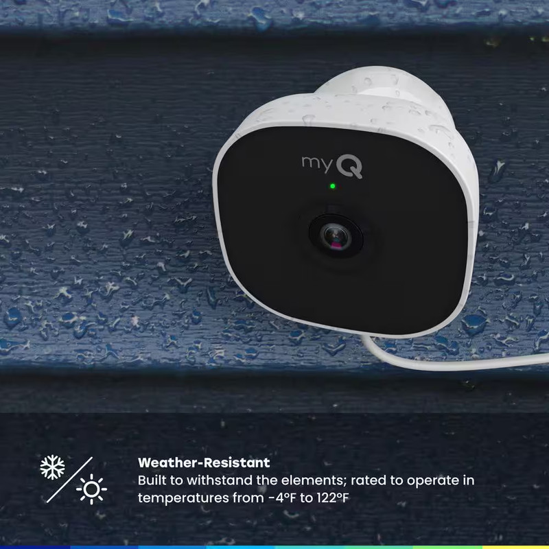 myQ Smart Outdoor Wired Security Camera Free Shipping gallery