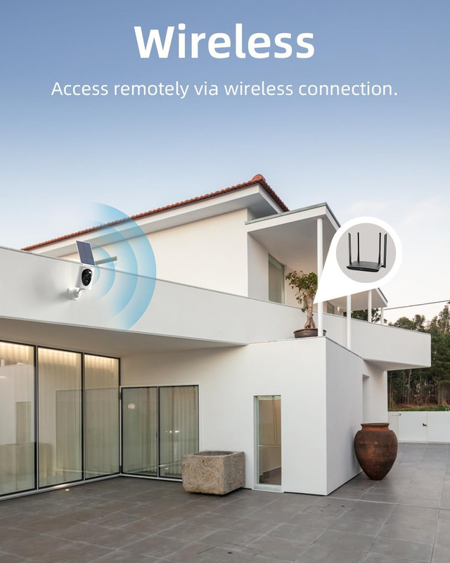 Wireless Solar Security Camera Outdoor, 2K Starlight Color Night Vision, PIR Mot gallery