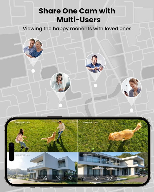 ieGeek Wireless Outdoor Solar Security Camera 2K Home WiFi Battery CCTV System gallery