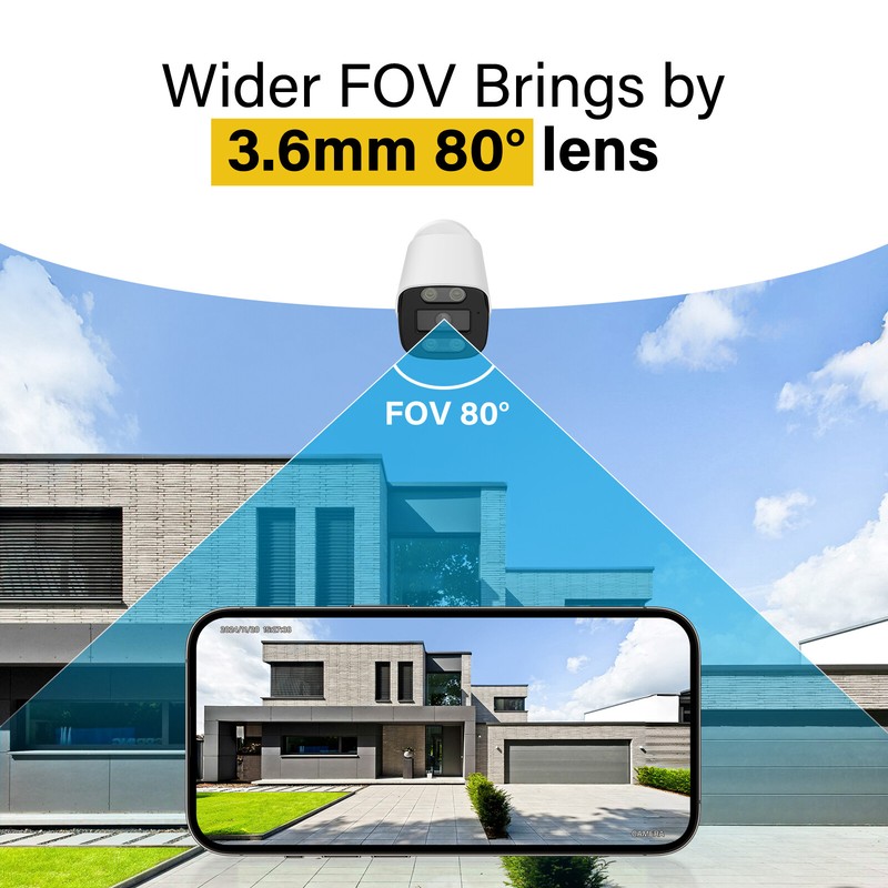 8MP POE Camera Security Surveillance Outdoor 2-Way Audio 4K Color Night IP66 gallery