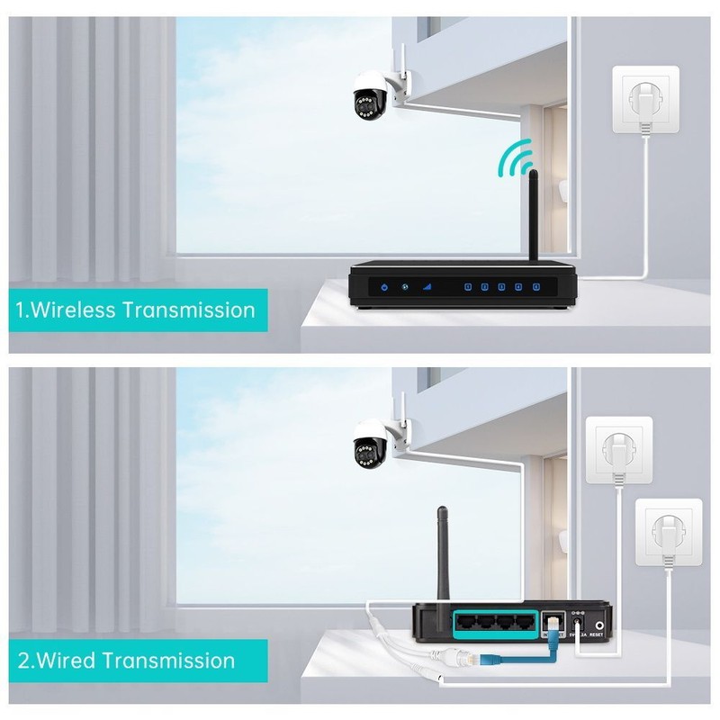 8MP 4K IP WiFi Camera Outdoor Dual Lens 8X Digital Zoom Video Security SmartCam gallery