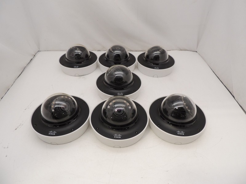 Lot of 7 Cisco Meraki MV72-HW 1920x1080 POE Dome Camera Unclaimed *No Cable
