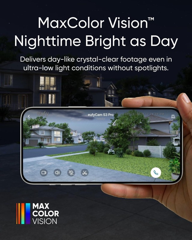eufy eufyCam S3 Pro Add-on Camera 4K Solar Security Camera MaxColor Night Vision gallery