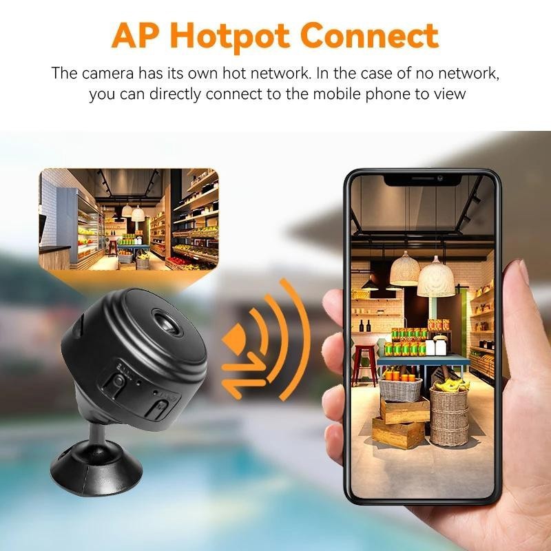 Tiny Smart Mini Camera Wireless Home Security Cam HD Remote Mobile Monitor Easy gallery