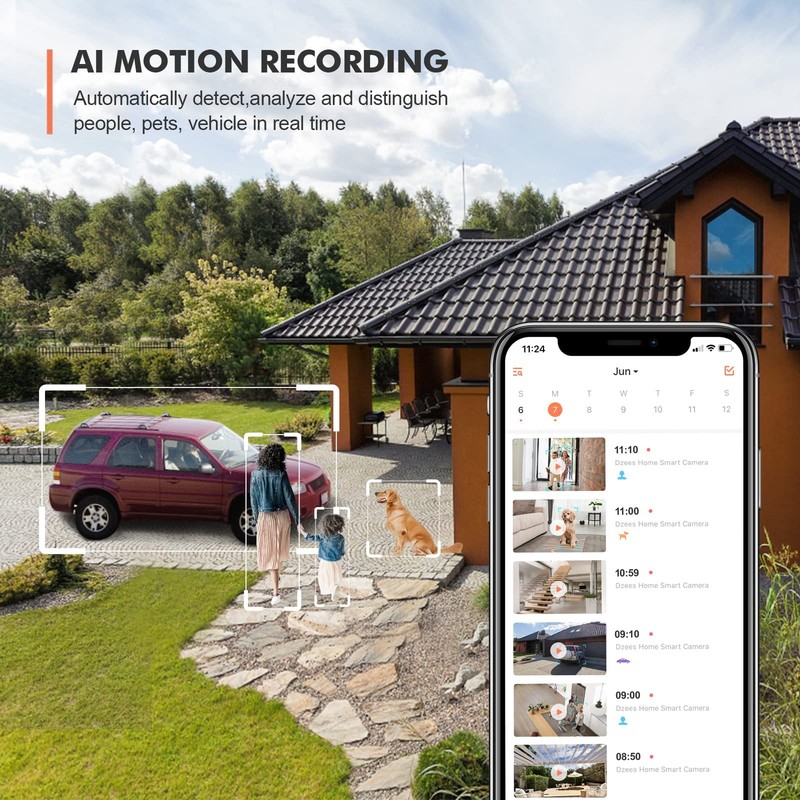 360° PTZ Security Camera Wireless Outdoor WiFi 2K gallery