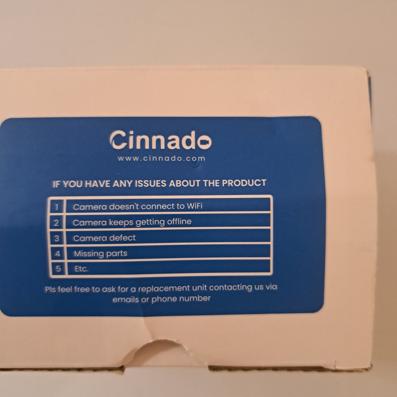 Cinnado D1 2K Indoor Security Camera Lightiy Used gallery