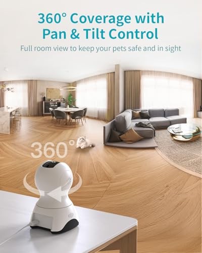 VIMTAG 2.5K Pan/Tilt Security Camera Indoor WiFi Pet Baby Monitor 360 View Night gallery