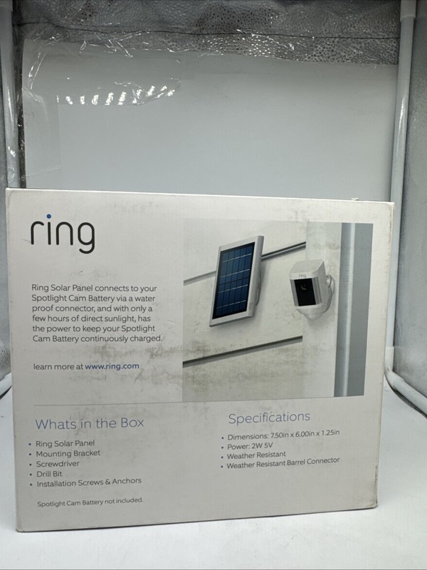 Ring Solar Panel For Spotlight Camera Battery - Brand New & Open Box gallery