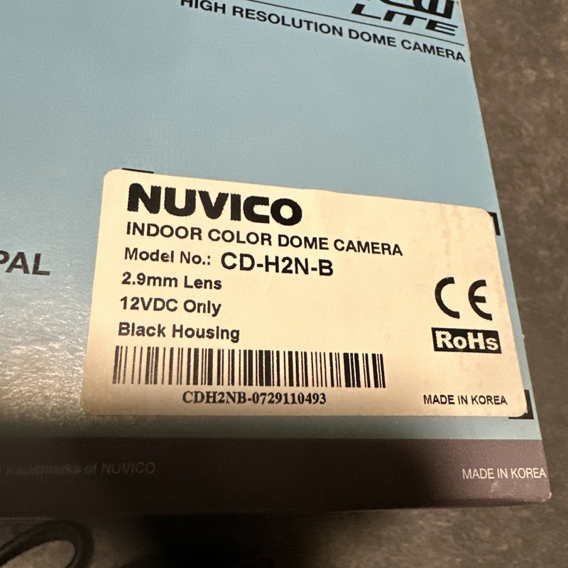 Nuvico Easy View Indoor Color Dome Day/Night Camera CD-H2N-B FAST SHIPPING !! gallery