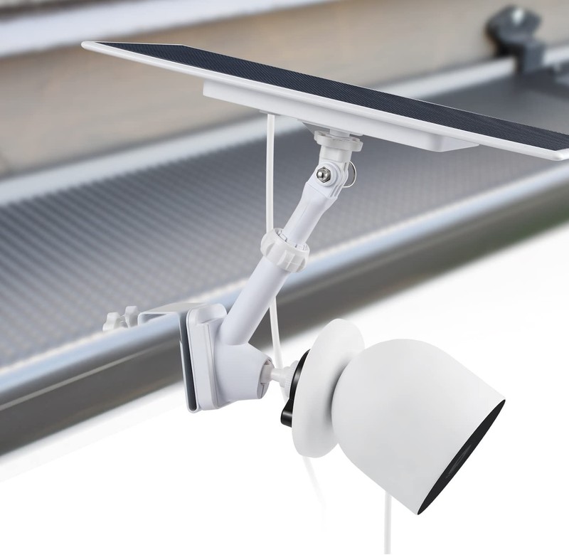 2-in-1 Gutter Mount for Google Nest Cam (Battery) and Solar Panel (White) gallery