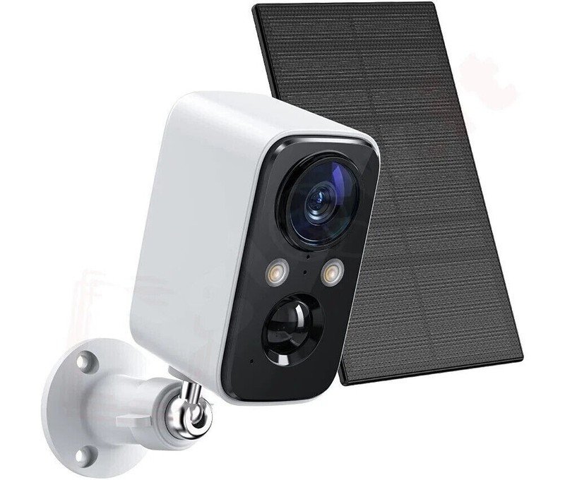 Telecamera Wi-Fi Esterno Batteria Videocamera Sorveglianza Pannello Solare