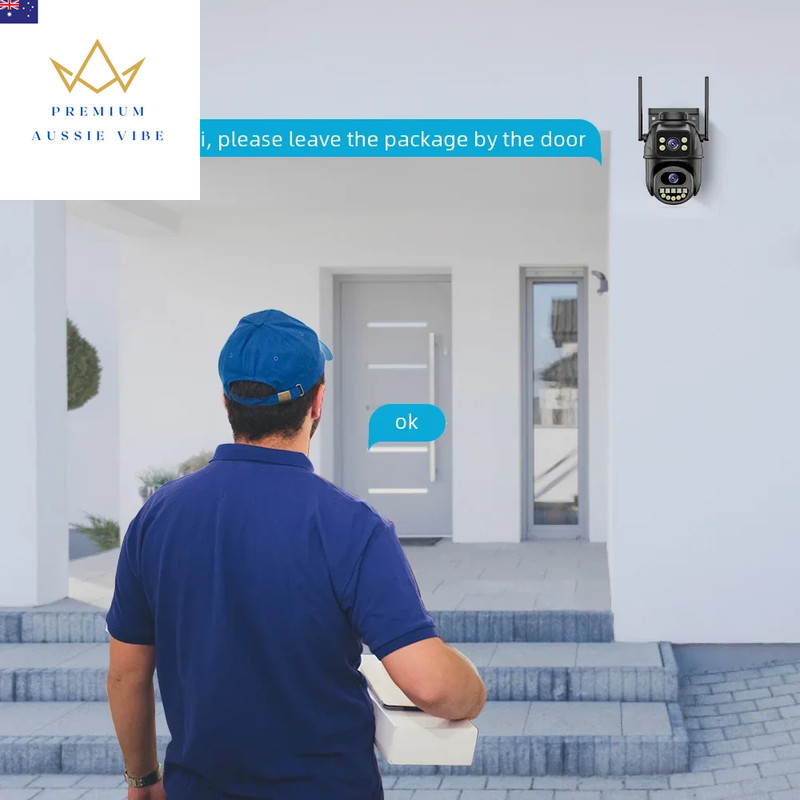 4K 8MP Wifi Surveillance Camera, Dual Lens, 4X Digital Zoom, AI Human Detect, ON gallery