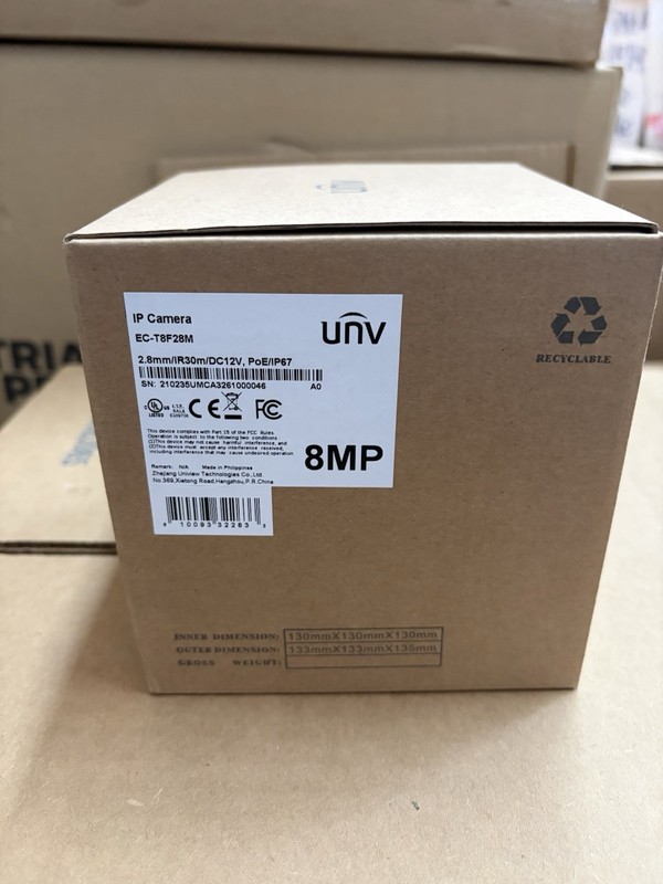 Uniview EC-T8F28M 8MP Outdoor Network Turret Camera