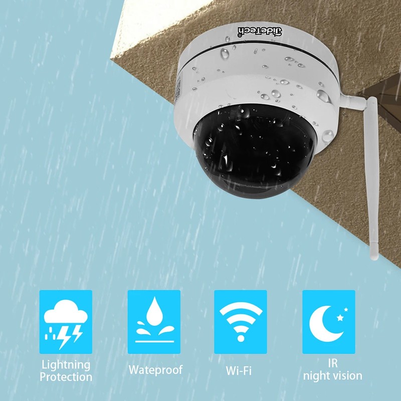JideTech 1080P Mini PTZ WiFi Camera 5X Optical Zoom Auto Tracking Outdoor Dome gallery