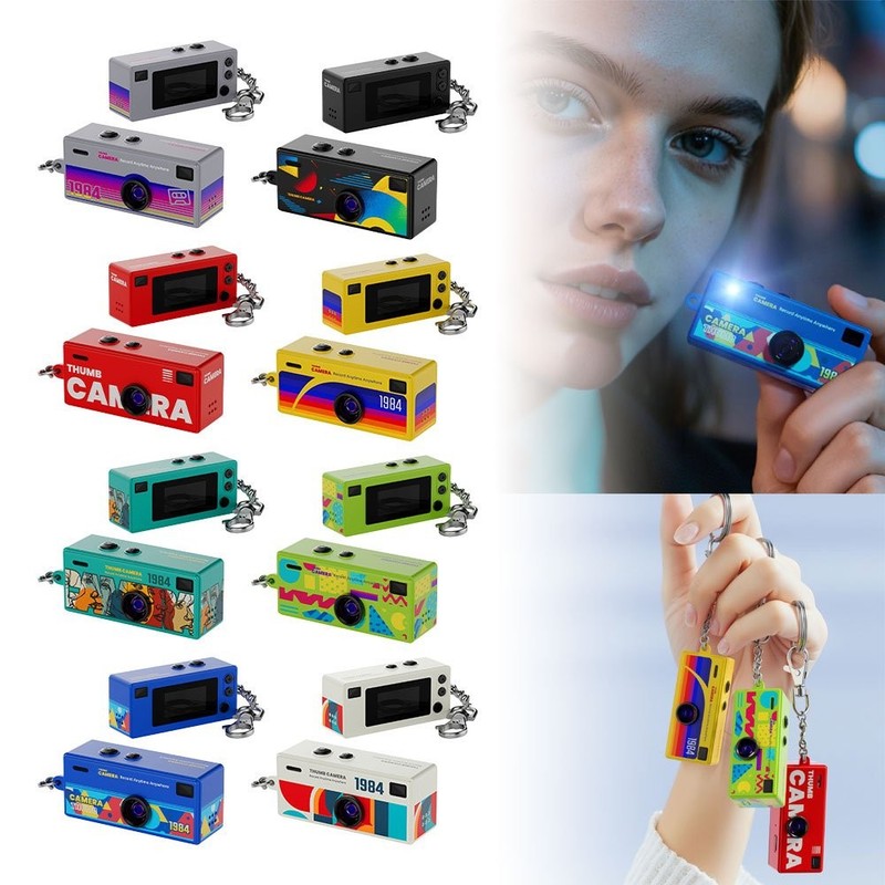 Mini Camera Keychain, Portable Thumb with Screen, Pocket Camera for Travel ET gallery