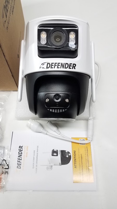 Defender AI Powered Guard Pro 3K Plus PTZ Dual Lens Security Camera 64GB gallery