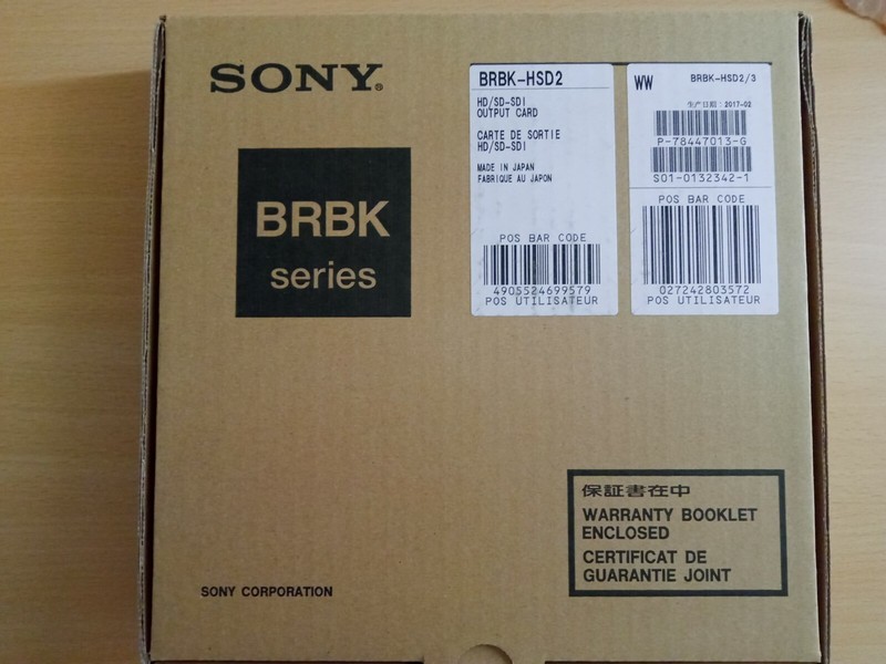 Sony BRBK-HSD2 HD/SD-SDI BRC-H900 and the BRC-Z330 Output Card gallery