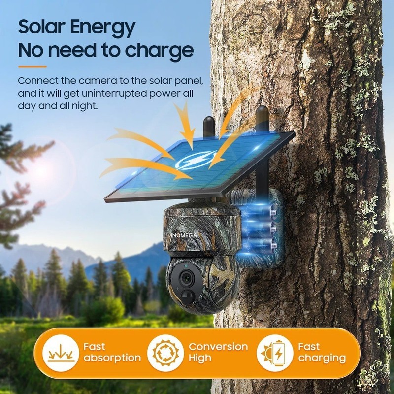 Solar Security Camera WIFI Wireless Outdoor Monitor Night Vision PIR Detector gallery