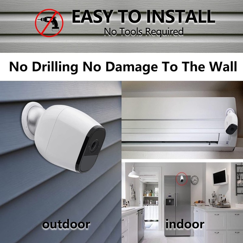 Wall Mount Indoor/Outdoor Camera Mounts Compatible for Magnetic Arlo/ Pro/ 2 ( gallery