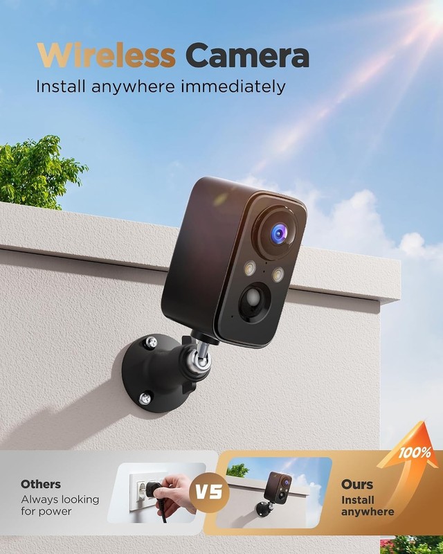 Battery Powered Wireless Security Camera with PIR Motion Sensor & Night Vision gallery