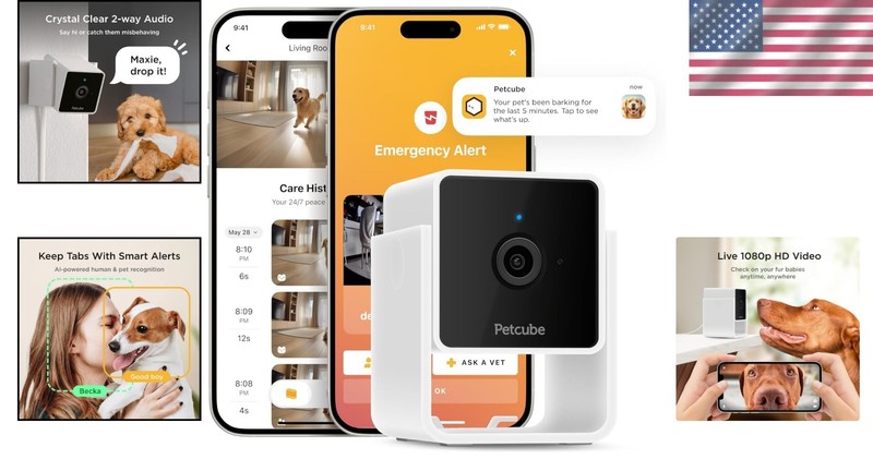 Indoor Pet Monitor with 2-Way Audio & 30 ft Night Vision for Home Security gallery