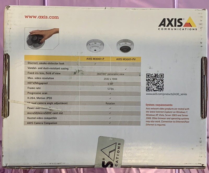 Axis M3007-P 5MP FishEye IP POE Camera gallery