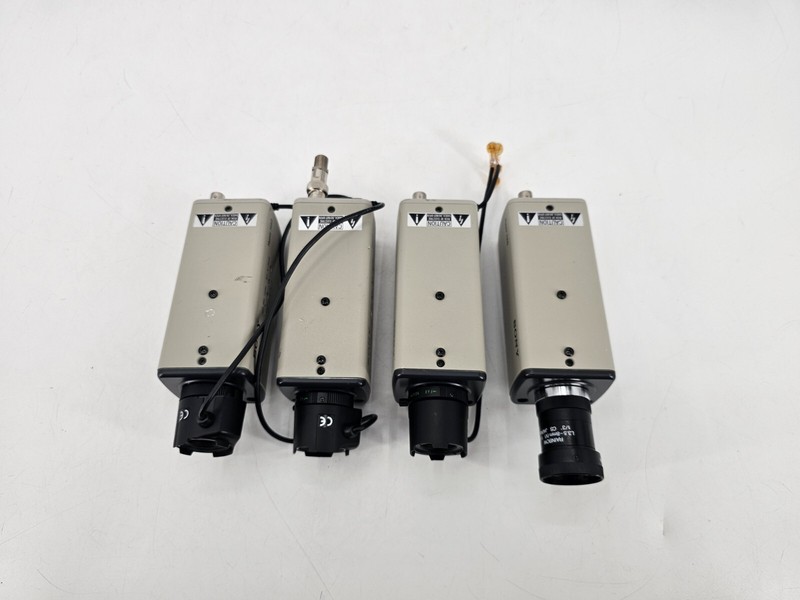 Lot Of 4 SONY SPT-M314 Black & White CCD Security Video Camera Body 24V W/ Lens