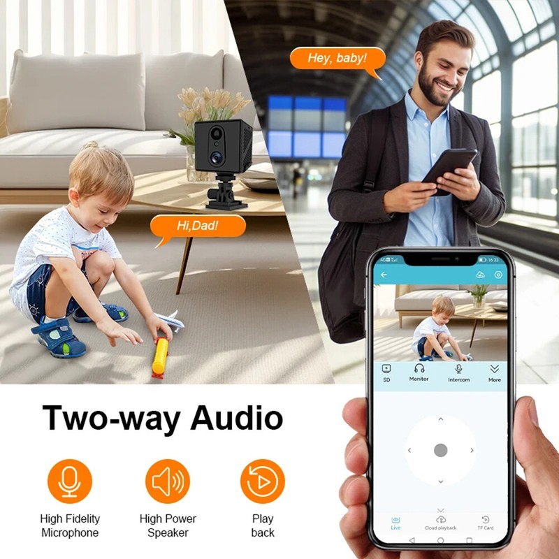 5MP HD Security IP Camera Battery Powered Home Wireless WiFi/4G SIM Card Camera gallery