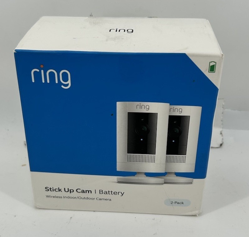 Ring Stick Up Cam Battery Indoor/Outdoor Camera 2 Pack White NIB