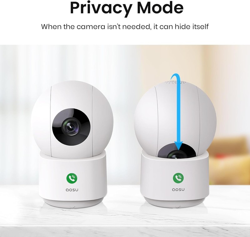 2K 360-Degree Indoor Security Camera - Smart Motion Tracking & Alexa Compatible gallery