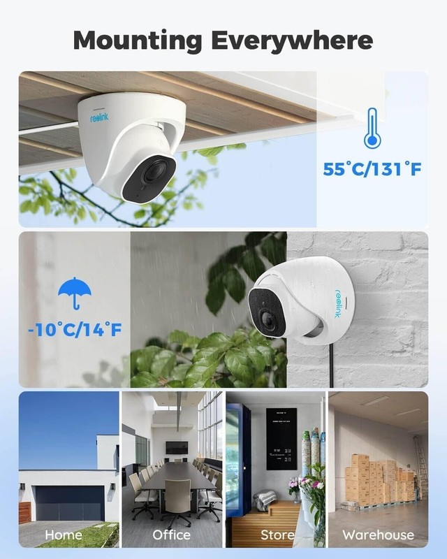 Smart 5MP 8CH Home Security Camera System, 4pcs Wired PoE IP Cameras Outdoor ... gallery