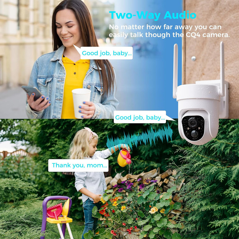 Vicohome 2CQ4 2K AI Solar Security Camera Wireless Outdoor,Battery Powered Cam, gallery