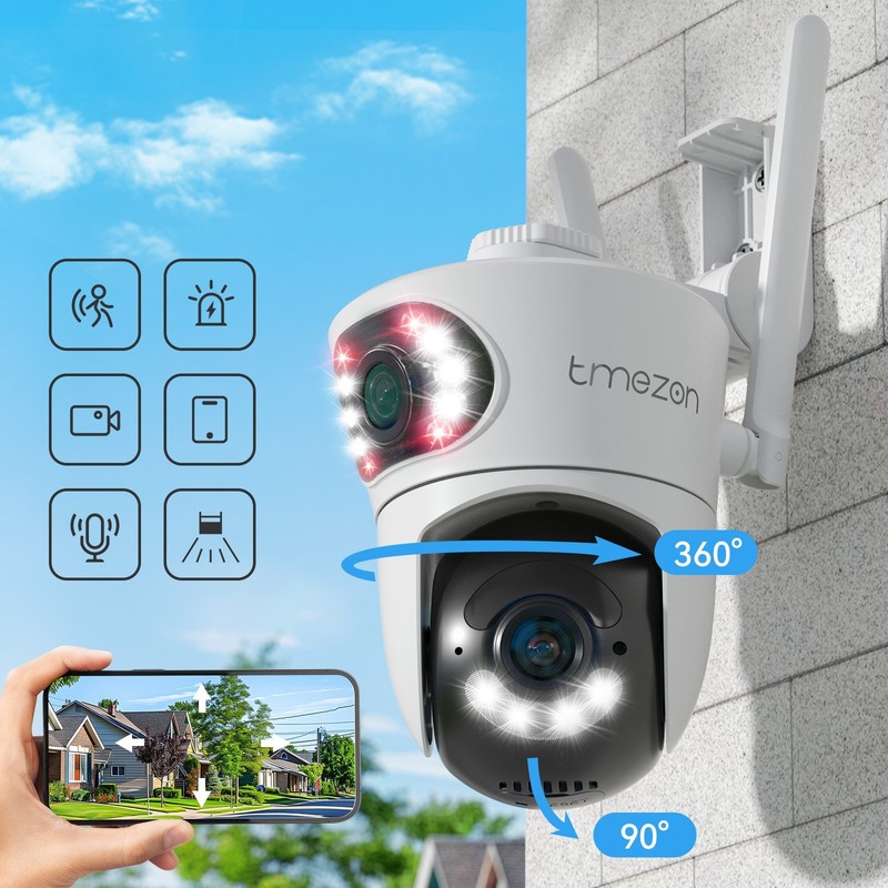 4PCS 4MP WiFi Wireless CCTV Camera Outdoor Security Color Night View Auto Track gallery