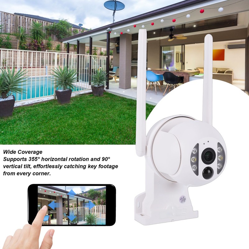 4G Security Camera With AI Human Detection 355° Rotating Solar Outdoor Came WQLT