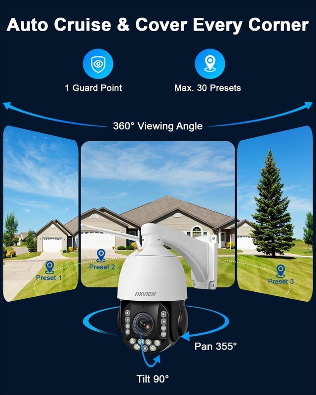 4K PTZ Security Camera Outdoor 30X Zoom 1000FT Night Vision gallery