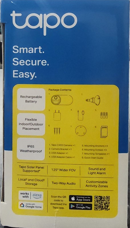 TP-Link Tapo C402 Smart Wire-Free Indoor Outdoor Security Camera 1080p HD NEW gallery