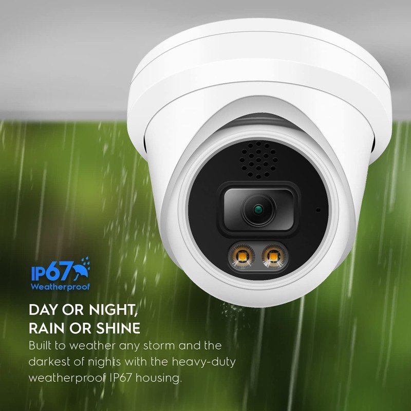 6MP Full Color Night Vision ColorVu Turret Dome IP with Visible White LED Lig... gallery