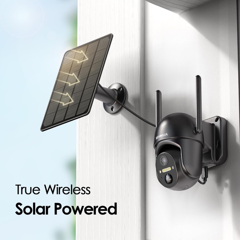 Weatherproof 2K Solar Security Camera - WiFi Outdoor Camera with Night Vision gallery