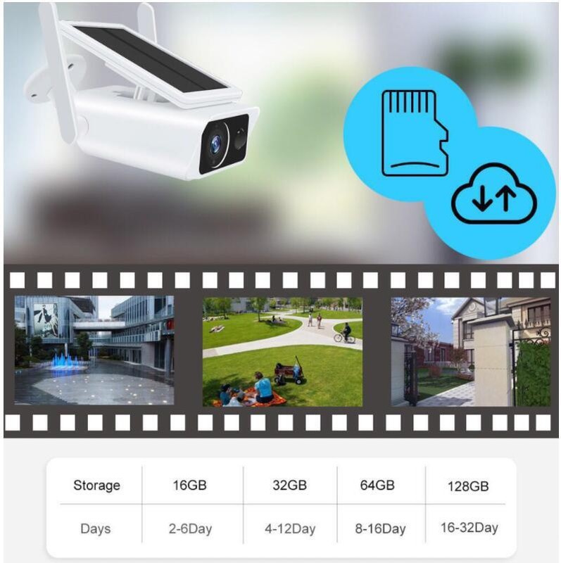 Outdoor 1080P HD Solar Power Security Camera Wireless WiFi IP Night Vision Cam gallery