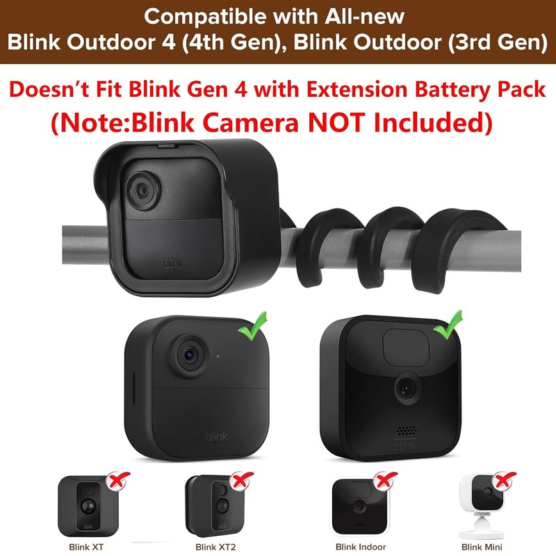 Flexible Mount for 4th Gen Blink Outdoor 4 Security Camera Outdoor Twist Mount gallery
