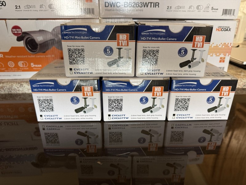 Lot Of 5x Speco Technologies HD-TVI Mini bullet Camera CVC637T gallery
