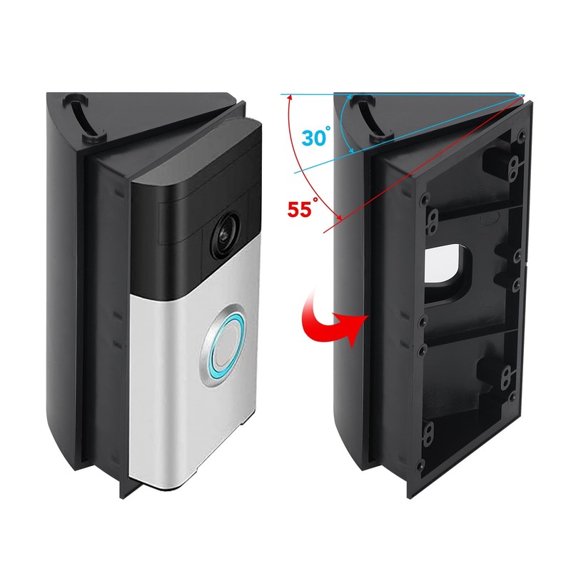 Adjustable 30 to 55 Degree Doorbell Angle Mount Compatible with Video Doorbel... gallery