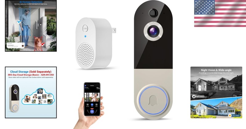 Outdoor Wireless Dome Security Camera - 1080P with Night Vision & App Control gallery