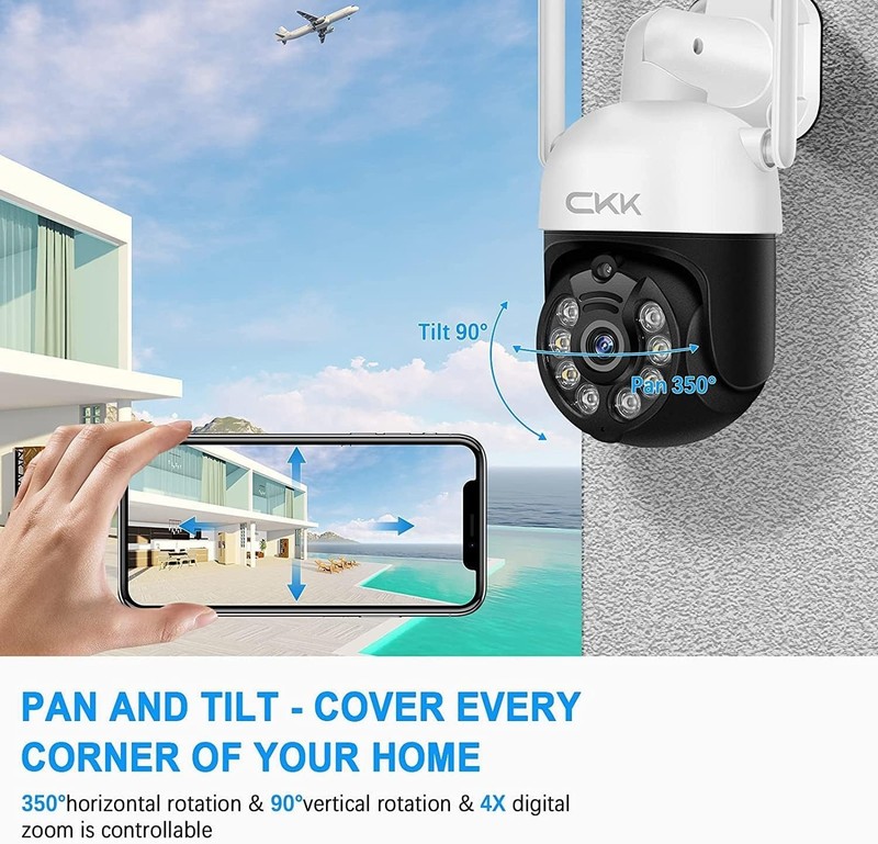 10 CH Wireless Security Camera System with 4pcs PTZ Cameras 2 Way Audio, 1TB HDD gallery