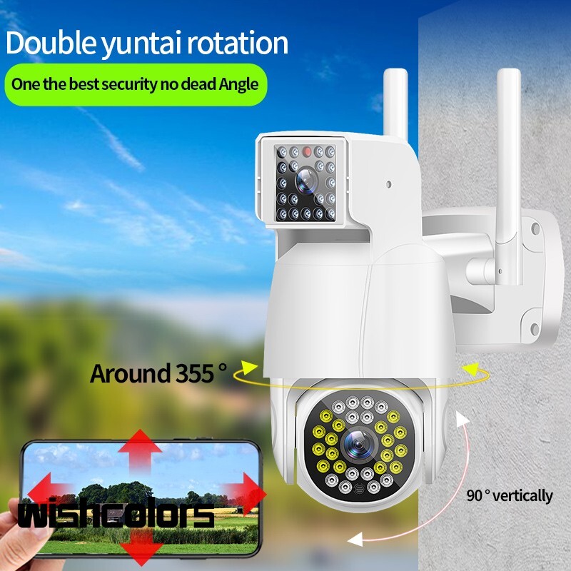 2MP Waterproof Outdoor Security Camera Wifi Dual Lens Full Color Night Vision gallery