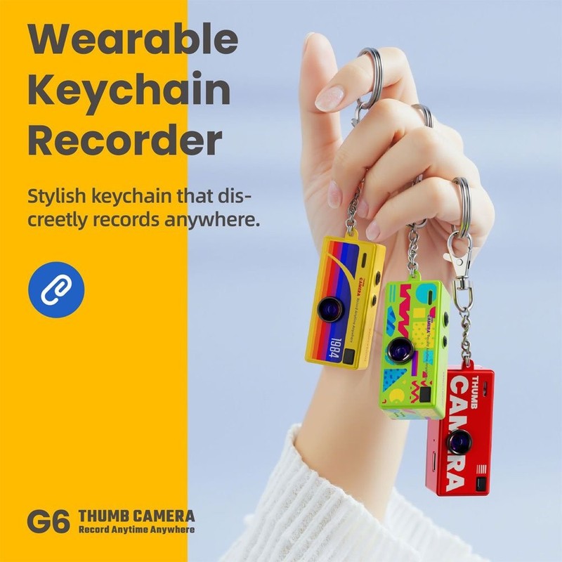 Mini Digital Camera Keychain Collectible Ornaments Decor Pendant OY gallery