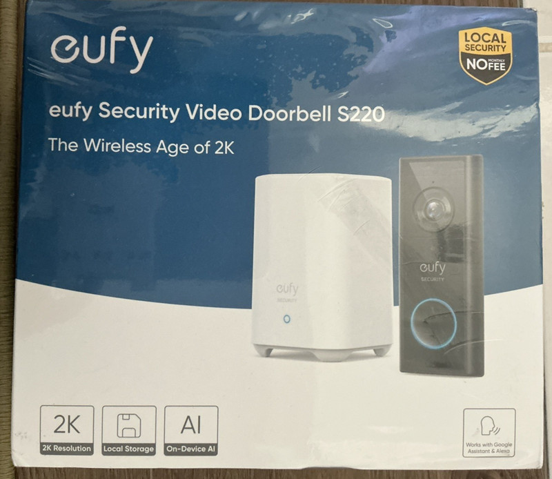 Brand New factory sealed Eufy 2K Security Video Doorbell S220 Combo T8210C