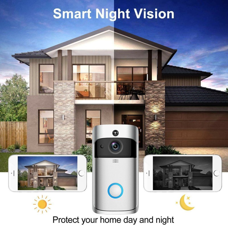 Wireless WiFi Video Doorbell Smart Phone Camera Door Bell Ring Security Intercom gallery