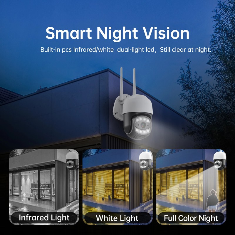 4G Sim Card Camera 5MP WiFi PTZ Security Auto Tracking Night Vision CCTV Video gallery