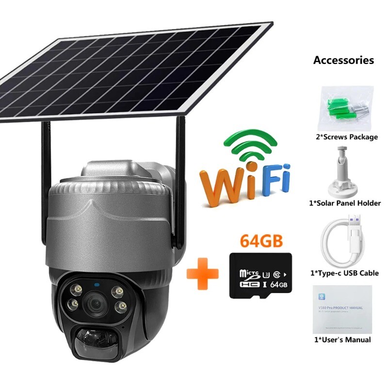 Security Protection 5MP Solar Camera WiFi Outdoor Smart Home Surveillance Camera gallery